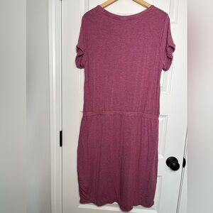32 Degrees Mauve Short Sleeve Midi Knit Dress XL